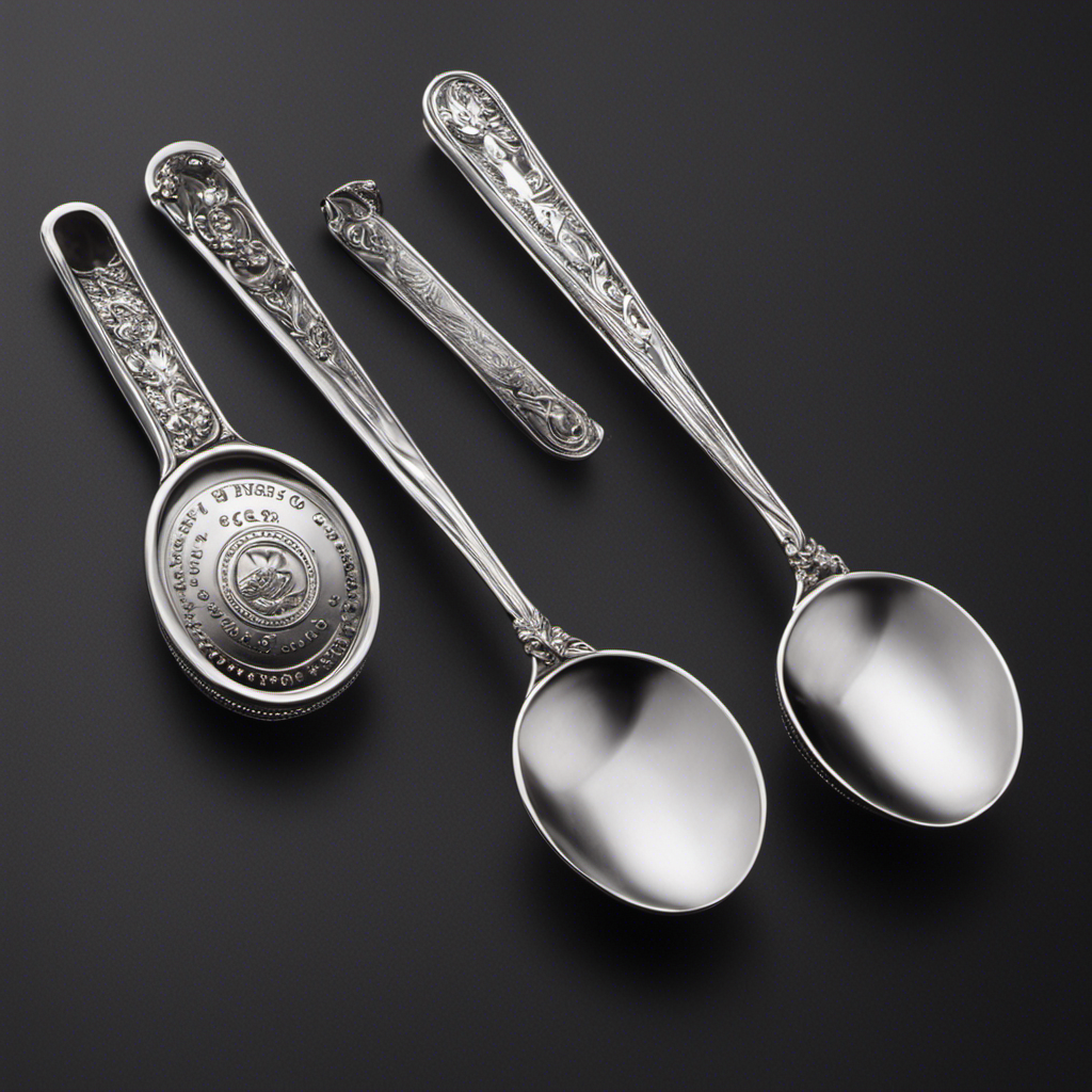 An image featuring two identical measuring spoons side by side, one filled with