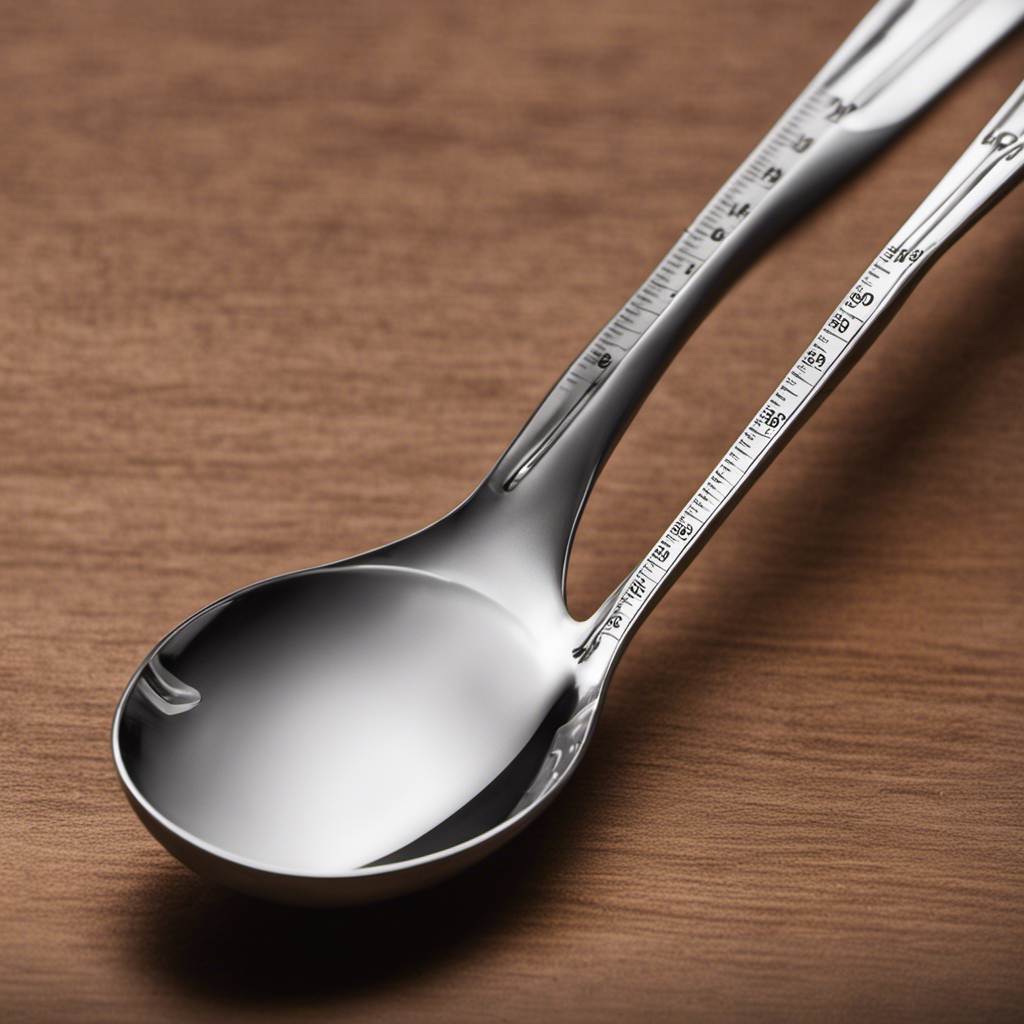 An image showcasing a measuring spoon filled halfway with a substance, with clearly defined teaspoon measurement lines overlaid, illustrating the conversion from 1/2 tablespoon to teaspoons