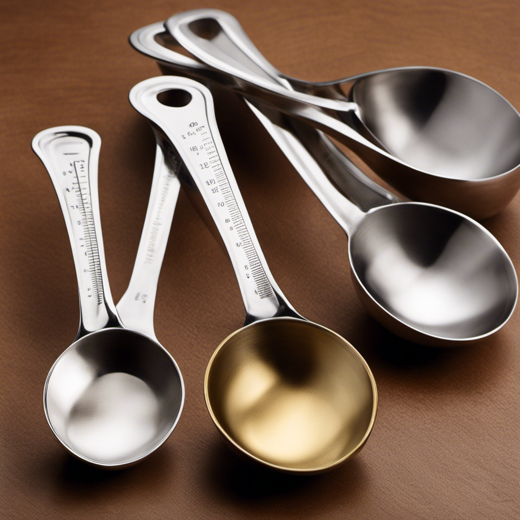 An image showcasing a measuring cup filled exactly to the 1/3-cup mark, with three identical teaspoons positioned beside it, each spoon containing an equal amount of liquid, representing the conversion of 1/3 cup to teaspoons