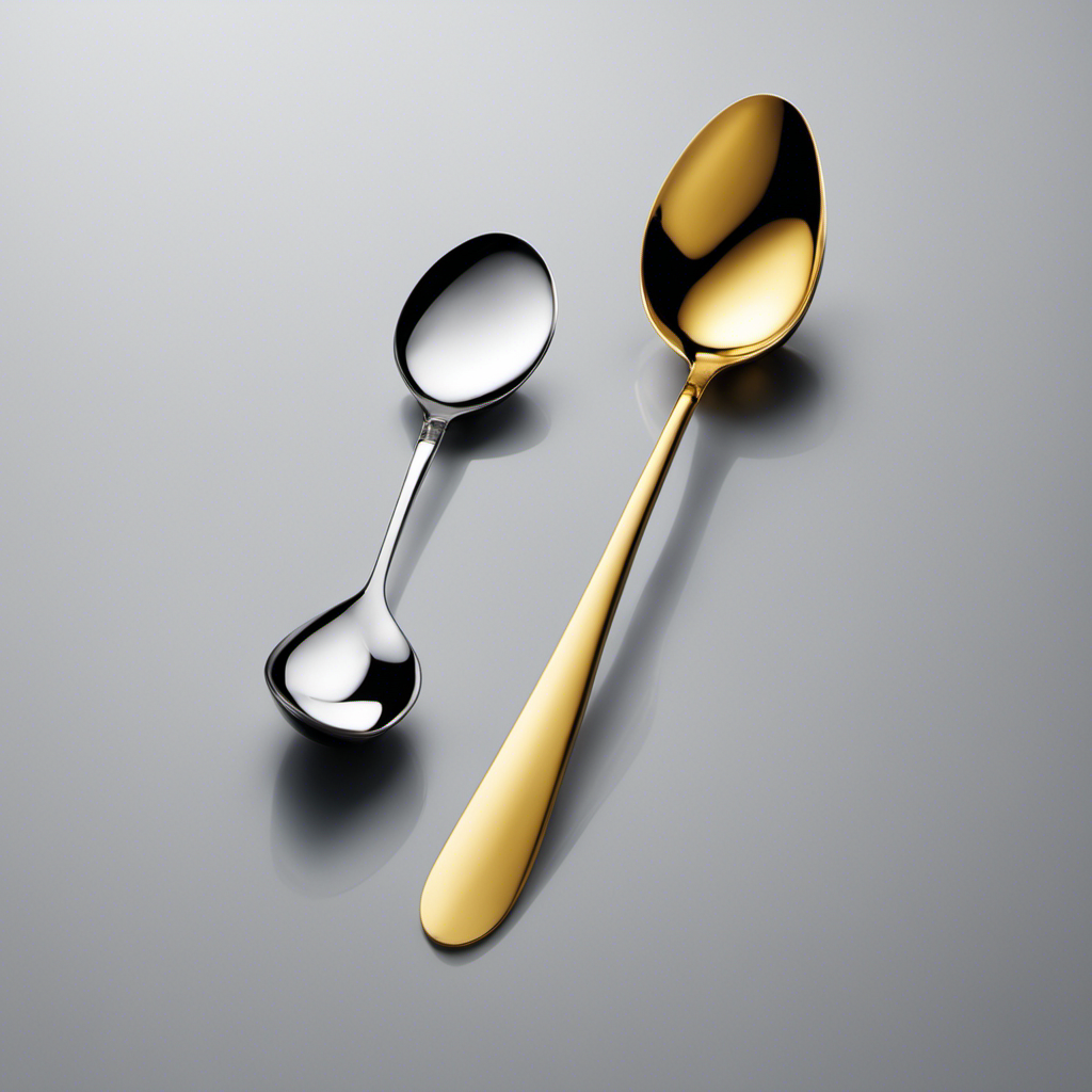 An image showcasing a measuring spoon containing 1 tablespoon of a substance, while another spoon holds one teaspoon