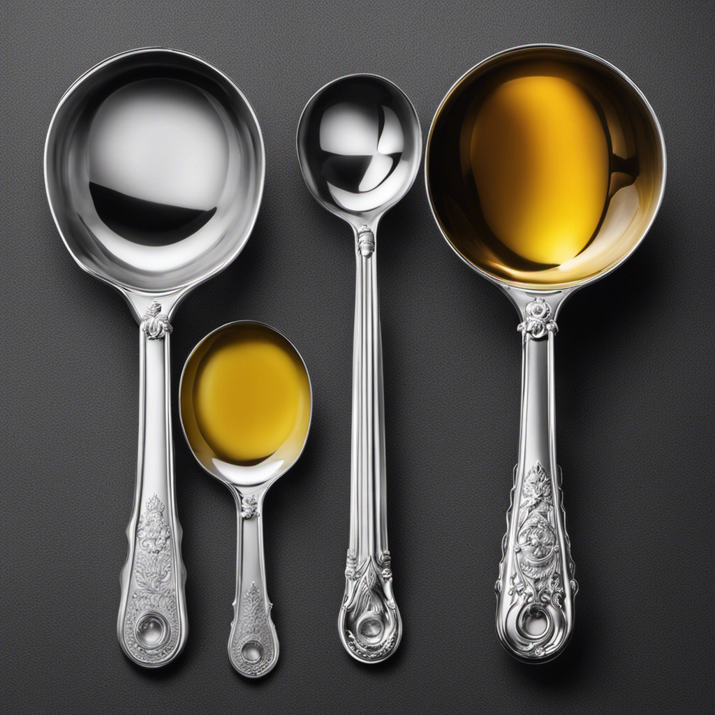 An image showcasing two identical measuring spoons side by side, one filled with 1 tablespoon of liquid and the other with the equivalent amount in teaspoons