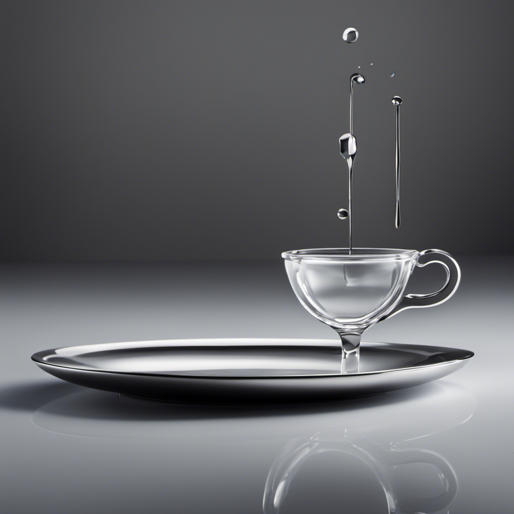 An image showcasing a clear measuring spoon, filled with precisely measured 10 drops of liquid