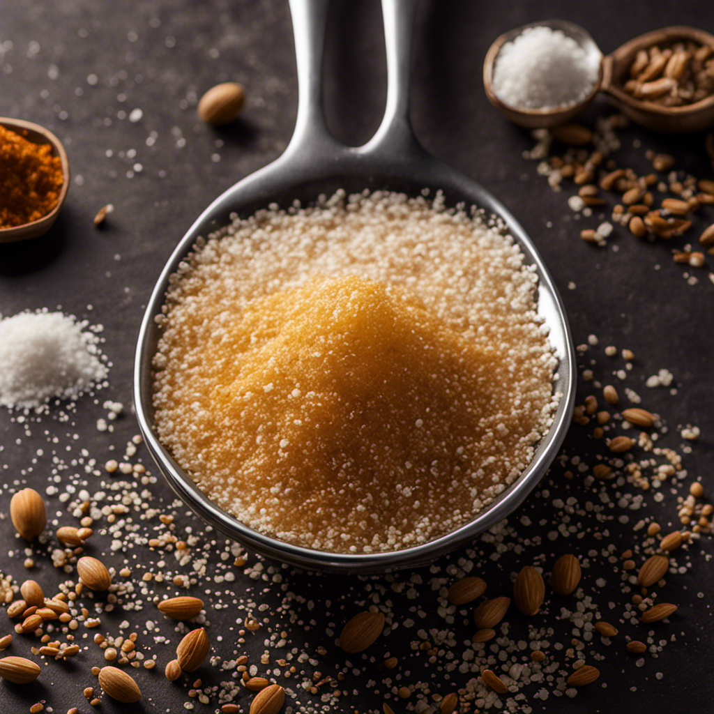 an image showcasing 10 grams of salt, artfully measured in teaspoons