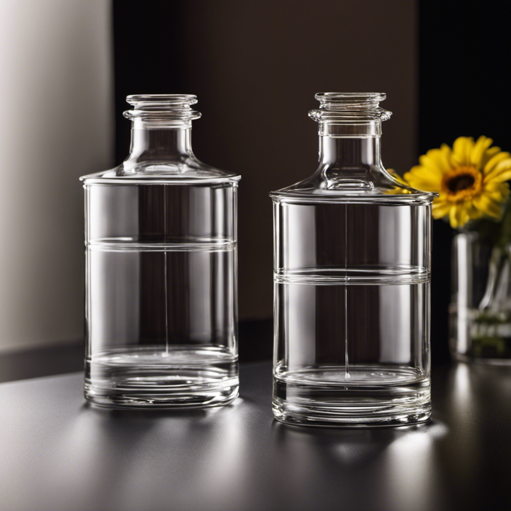 An image showcasing two clear glass containers side by side