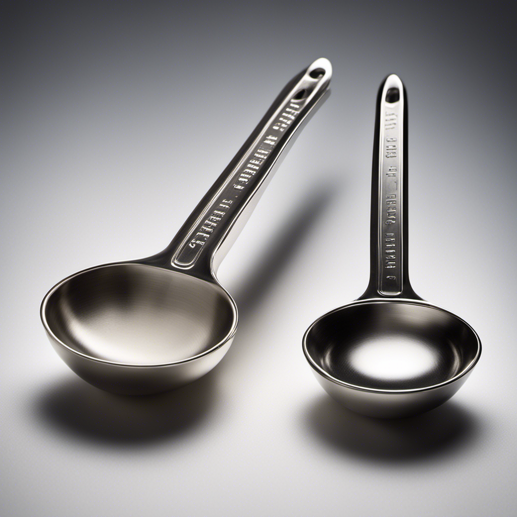 An image showcasing two measuring spoons side by side, one labeled "15 mL" and the other "teaspoons