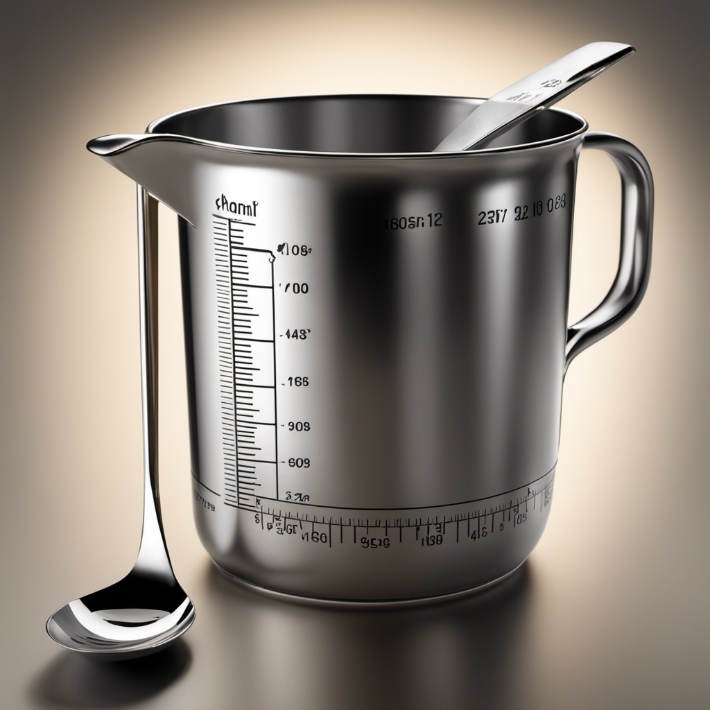 An image showcasing a measuring cup filled up to the 0