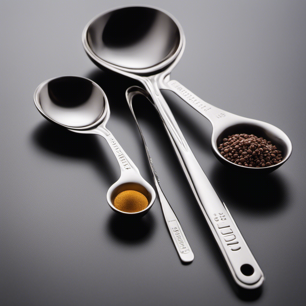 An image showcasing two identical measuring spoons: one filled with 17