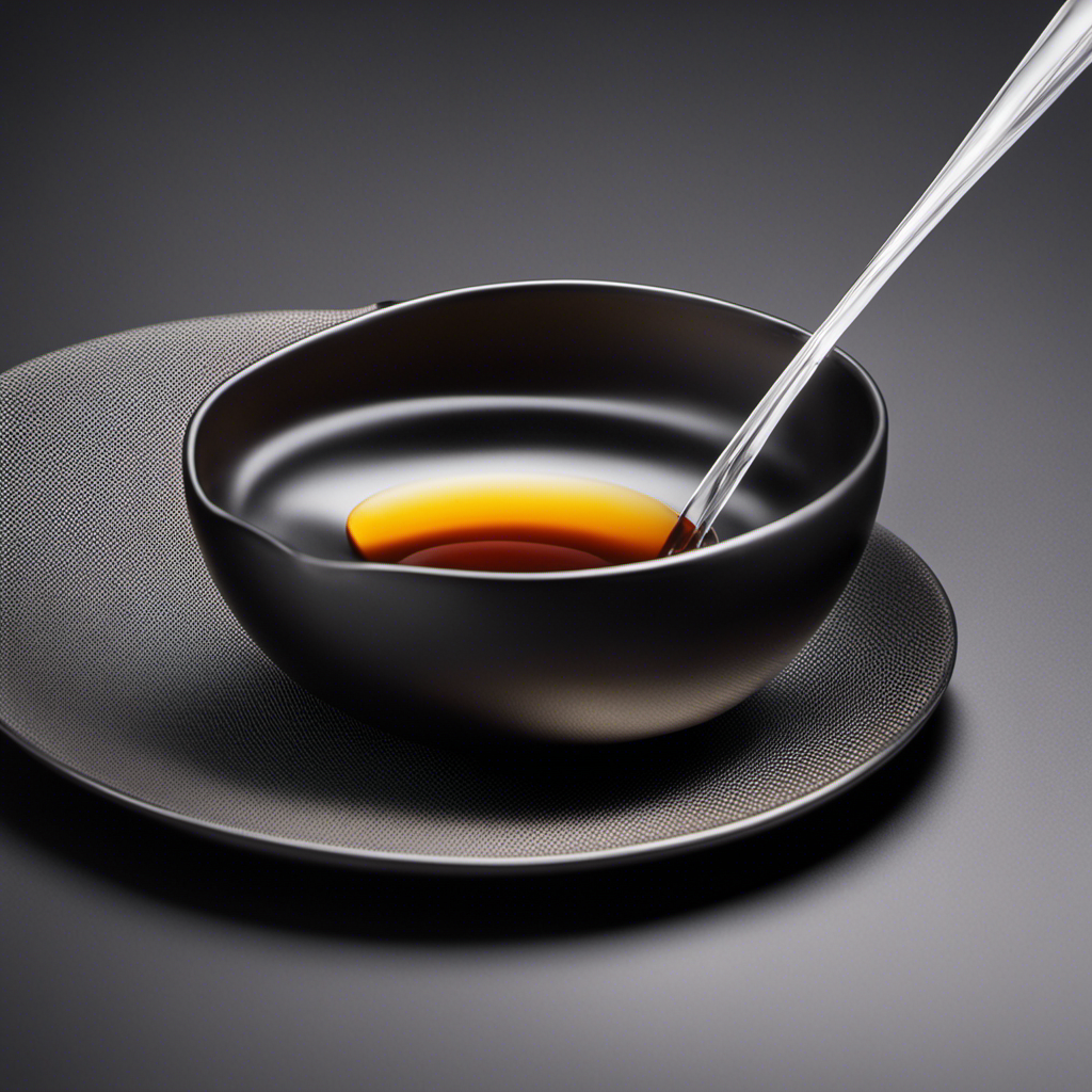 An image showcasing a precise measurement of 17 milligrams of substance being carefully poured into a teaspoon, highlighting the exactness and delicacy required to determine this quantity accurately