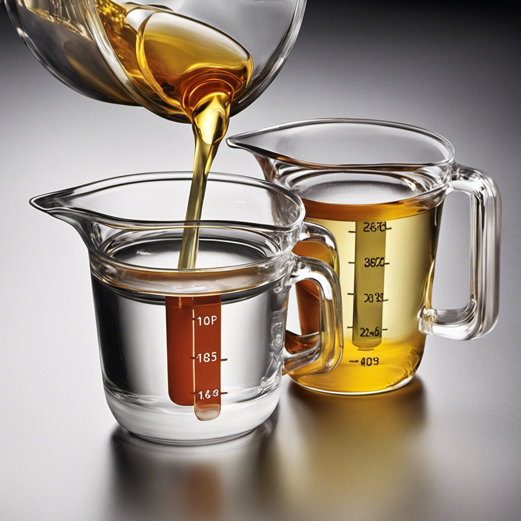 An image showcasing two transparent glass measuring cups side by side