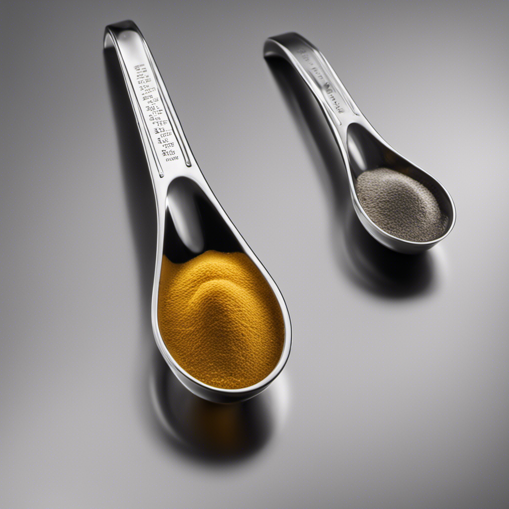 An image showcasing two measuring spoons side by side - one filled with 18 ml of liquid and the other with an equivalent amount in teaspoons