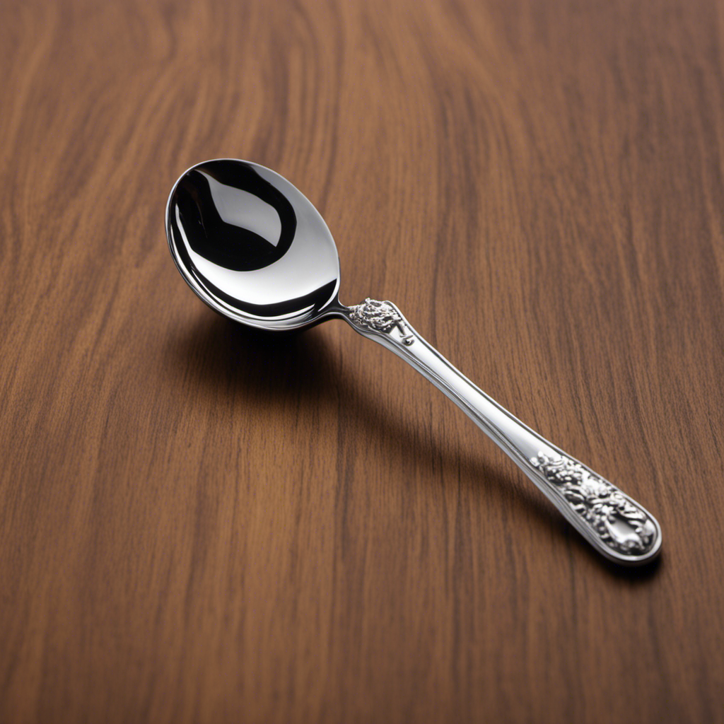 An image showcasing a measuring spoon filled with exactly 2