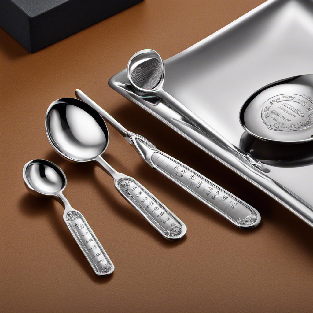 An image that showcases a small, precise measuring spoon filled with 2