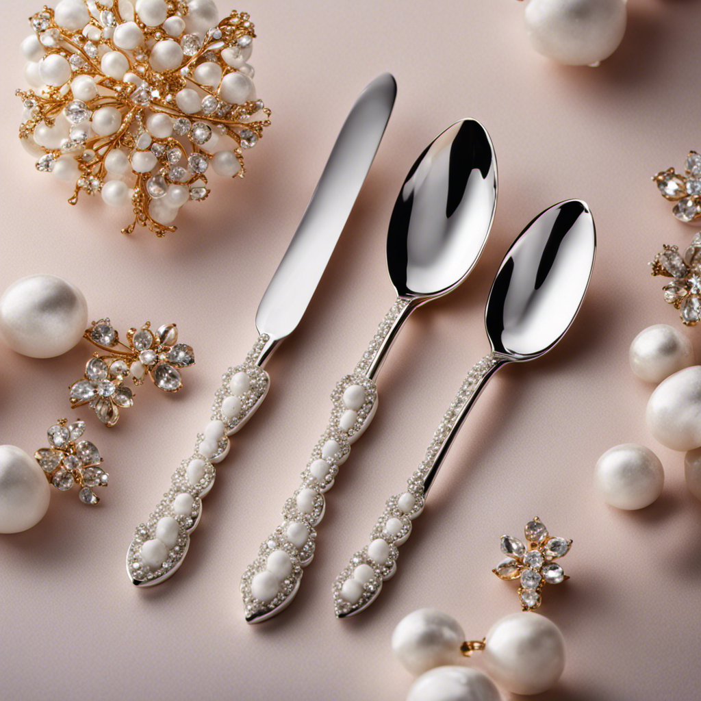 An image that showcases two delicate porcelain teaspoons filled to the brim with fine, granulated sugar