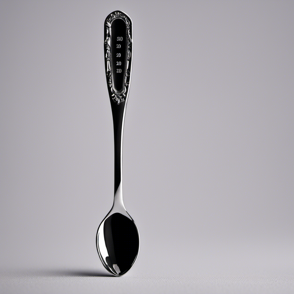 An image showcasing a small measuring spoon filled with precisely measured 20 cc of liquid, emphasizing the accurate quantity