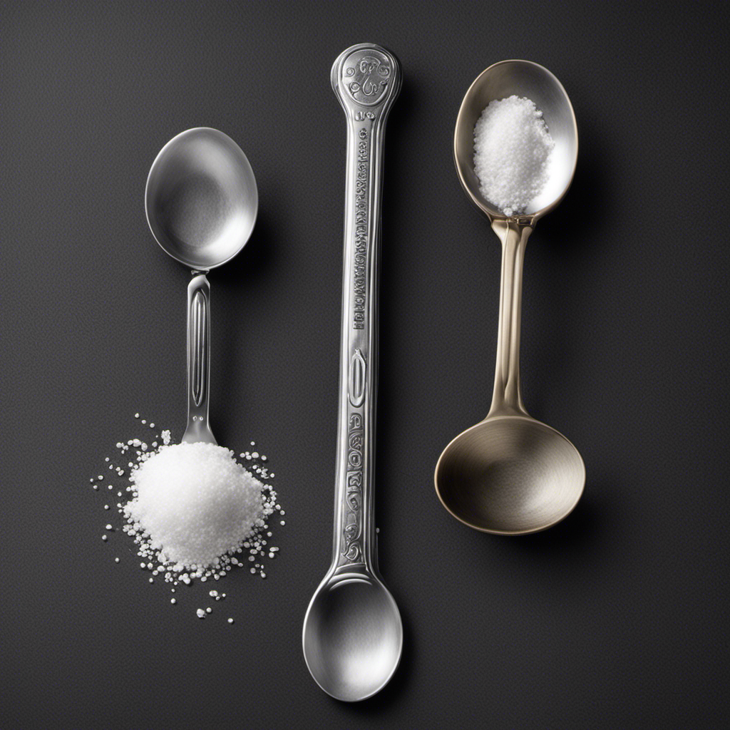 An image showcasing two measuring spoons side by side, one labeled "20 grams" and the other "teaspoons
