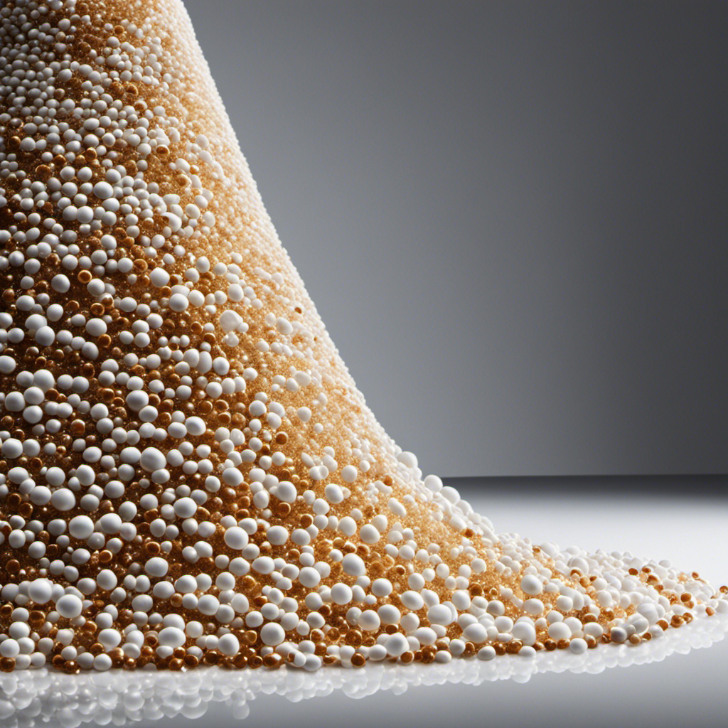 An image that showcases a towering mountain of 2000 delicate teaspoons, each filled to the brim with crystalline sugar