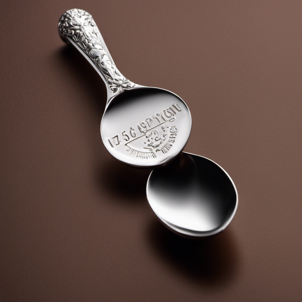 An image showcasing a small, precise measuring spoon filled with 25 milligrams of a substance, next to a teaspoon, highlighting the vast difference in quantity