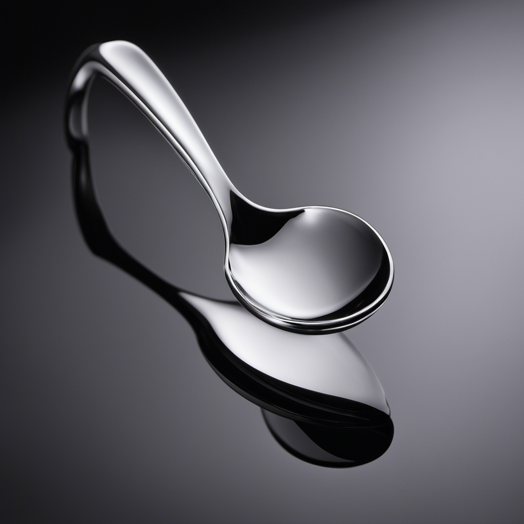 An image showcasing a translucent teaspoon, filled with precisely measured 25ml of liquid