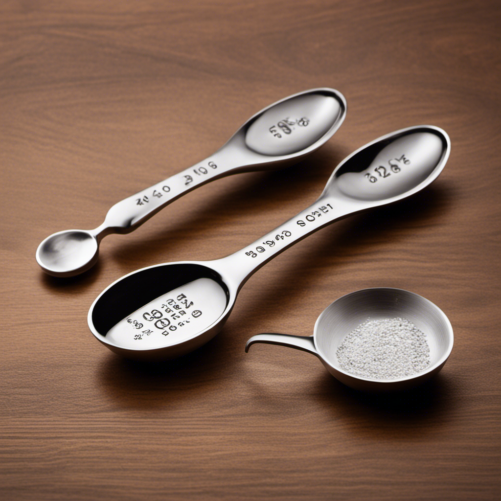 An image showcasing two identical clear measuring spoons, one labeled "2ml" and the other labeled "teaspoons