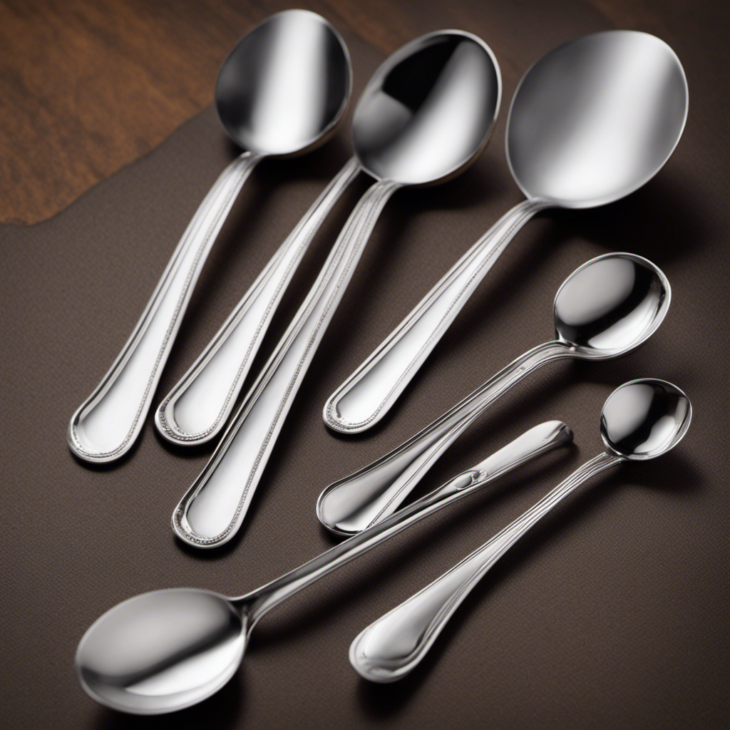 An image showcasing three quarters of a tablespoon, precisely measured, next to a collection of teaspoons, highlighting the exact conversion of 3/4 tablespoons into teaspoons