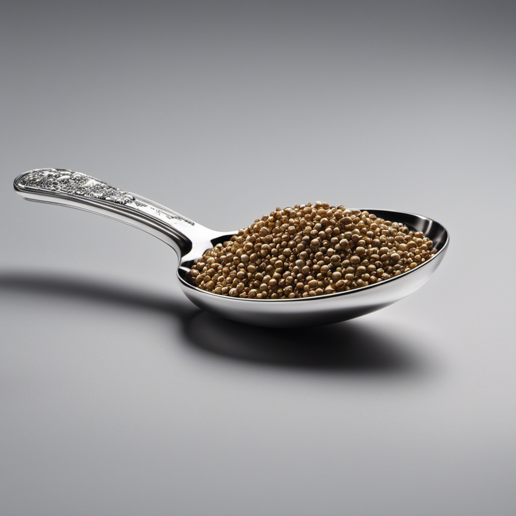 An image illustrating a measuring spoon filled with precisely 3