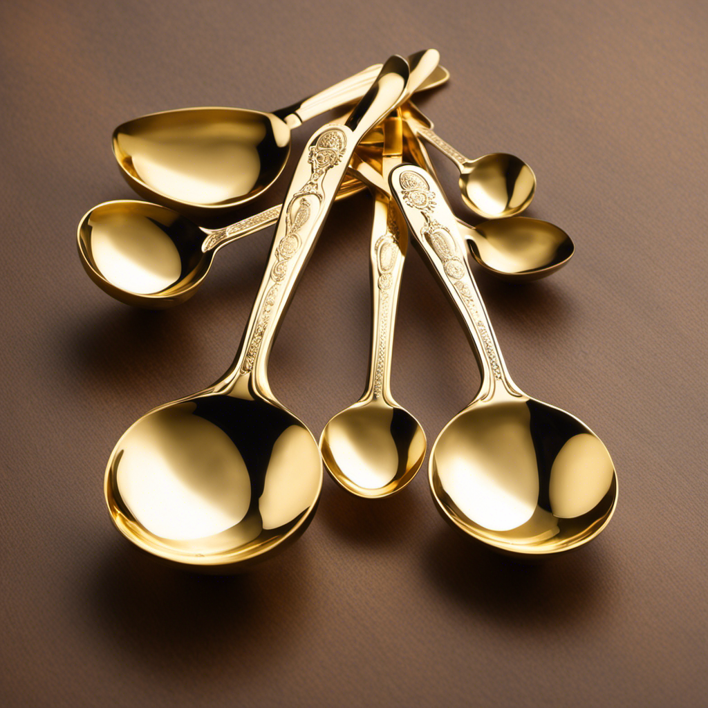 An image depicting three identical, medium-sized, transparent measuring spoons