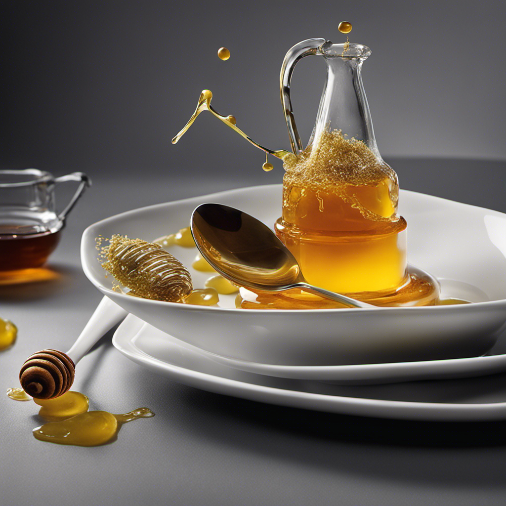 An image capturing three delicate teaspoons, partially filled with contrasting substances: a mound of sugar, a swirl of honey, and a splash of olive oil