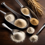 An image showcasing a measuring spoon filled with 4 grams of yeast, perfectly leveled