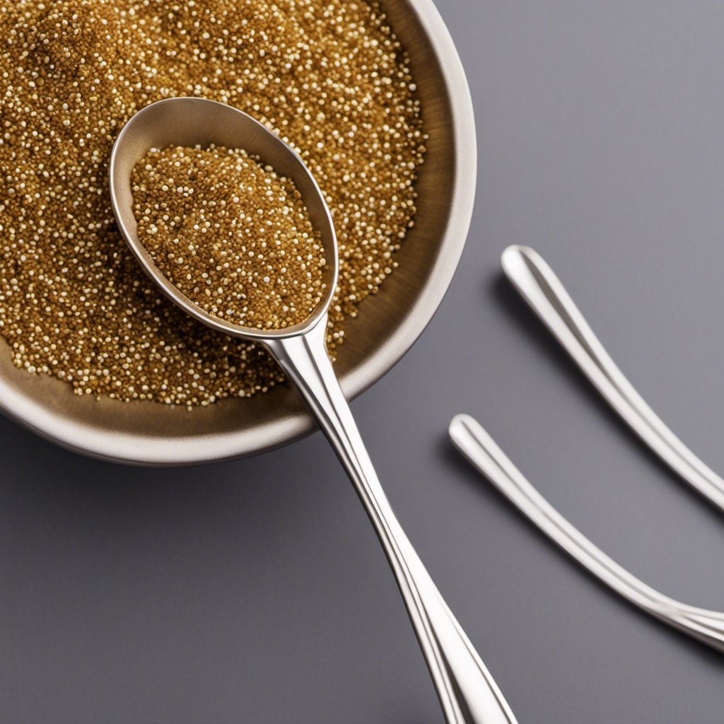 An image showcasing a precise measurement of 4700 mg in teaspoons