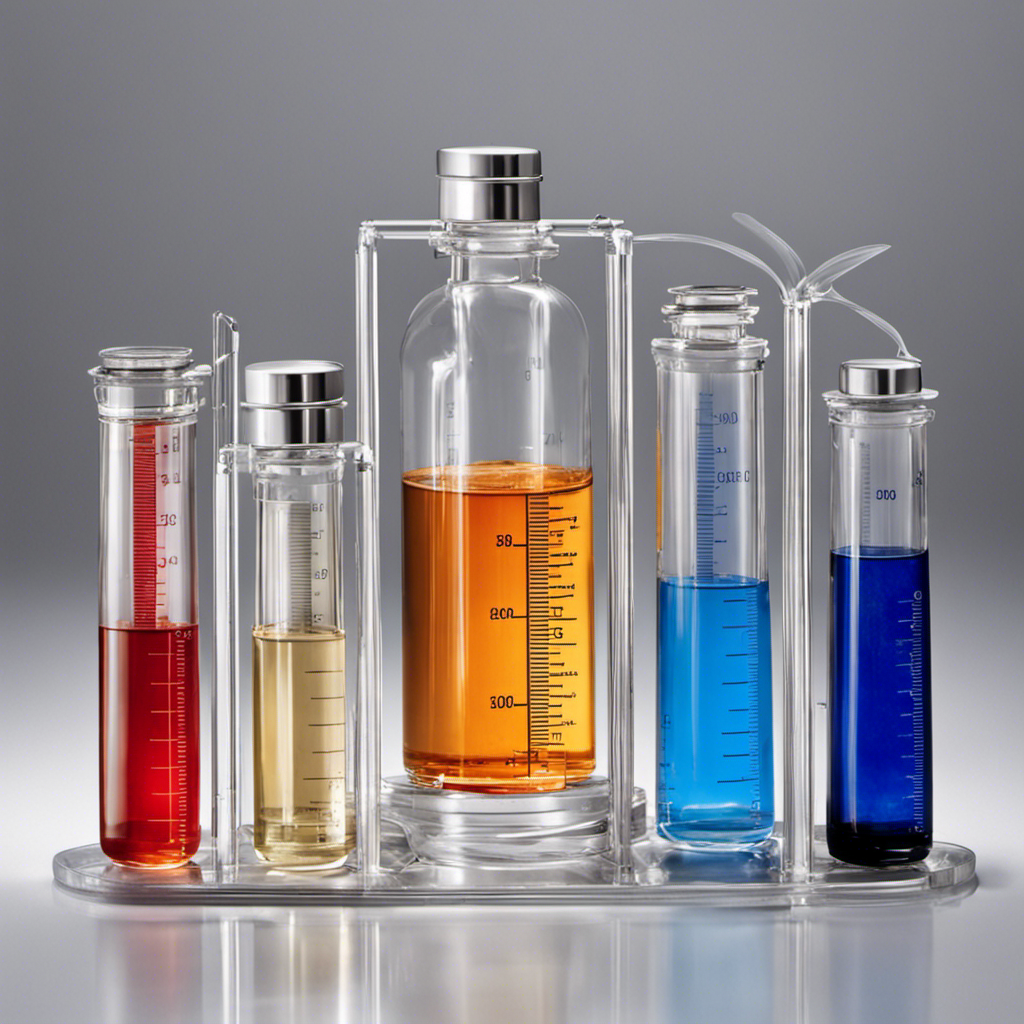 An image showcasing a clear glass vial filled with 5