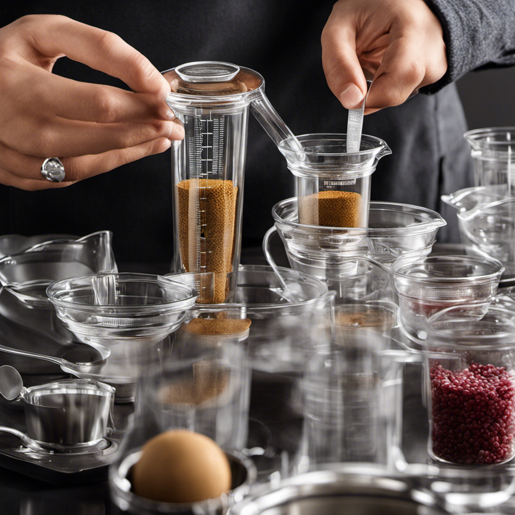 An image that vividly depicts the volume of 50 teaspoons, showcasing a transparent measuring cup filled with precisely measured teaspoons, clearly showing the exact amount