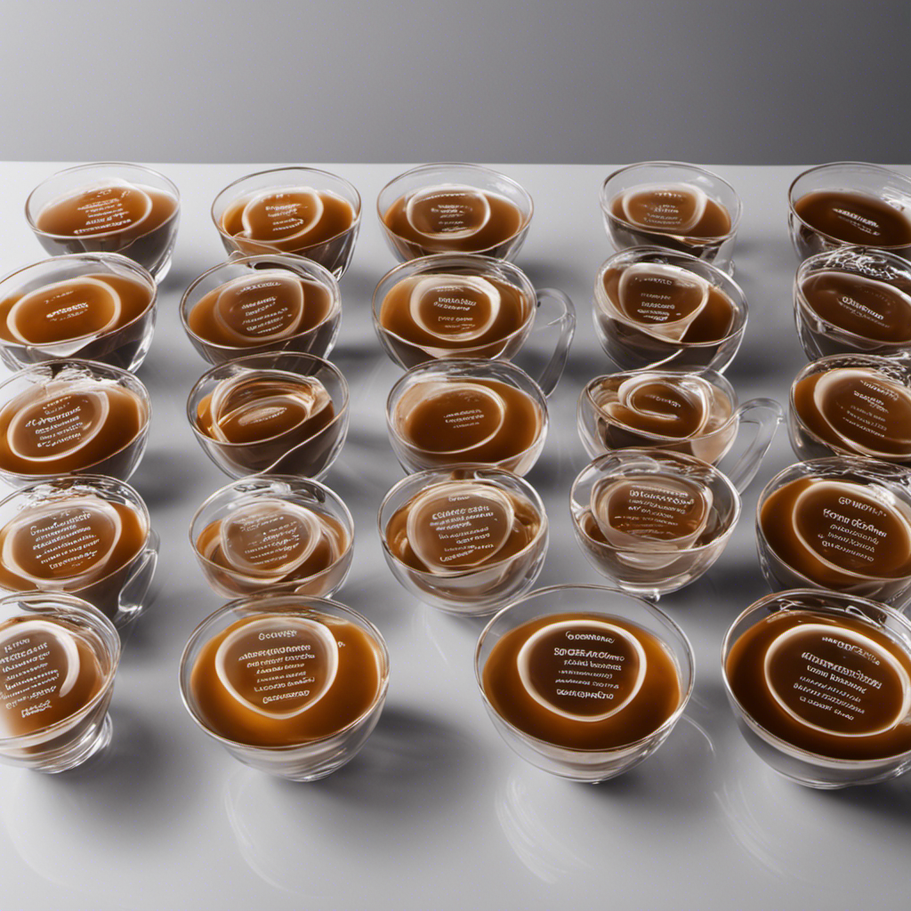 An image that showcases 51 4 teaspoons poured into a set of standard cups, illustrating the conversion process visually, with precise measurements and clear demarcation lines