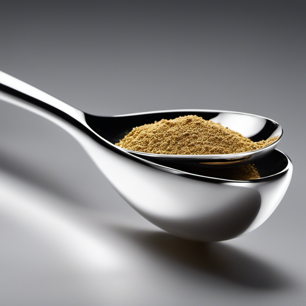 An image showcasing a delicate teaspoon filled with precisely