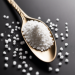 An image that visually represents 7g of sugar in teaspoons