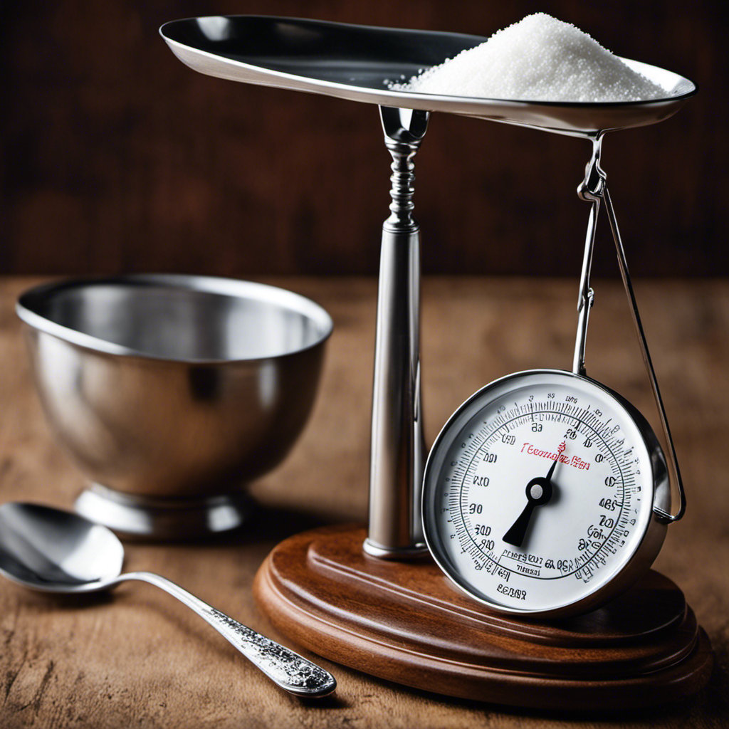An image showing a kitchen scale with a small bowl containing 8