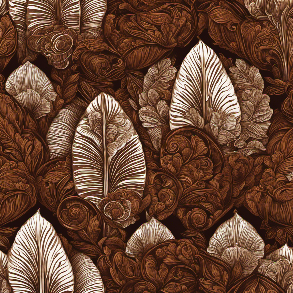 An image showcasing a close-up of raw cacao, highlighting its rich brown hue and intricate texture, while subtly incorporating visual cues to represent lead and cadmium presence
