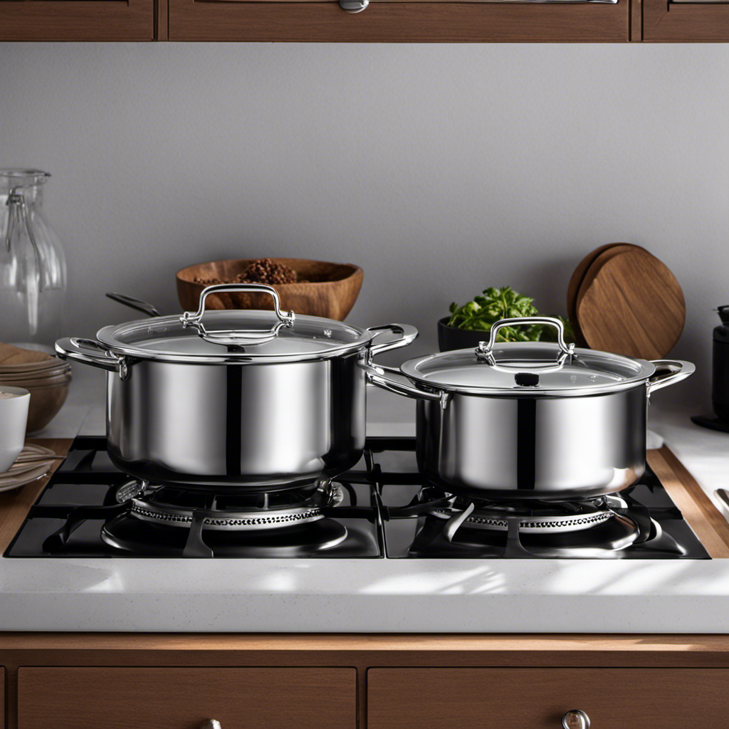 An image showcasing two identical pots on a stove