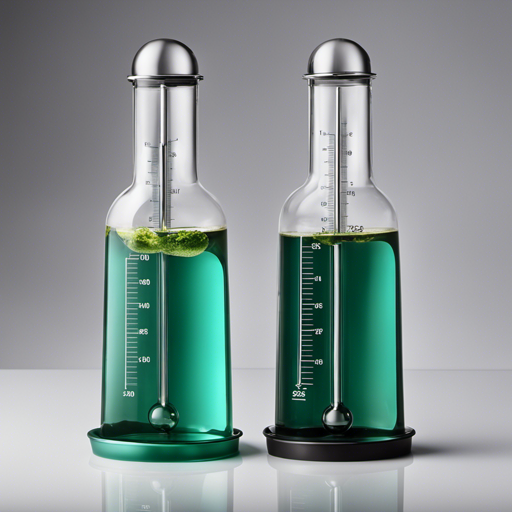An image showcasing two identical teaspoons side by side, filled with a transparent liquid up to the brim, with a measuring cylinder nearby displaying the corresponding measurement of 10 milliliters