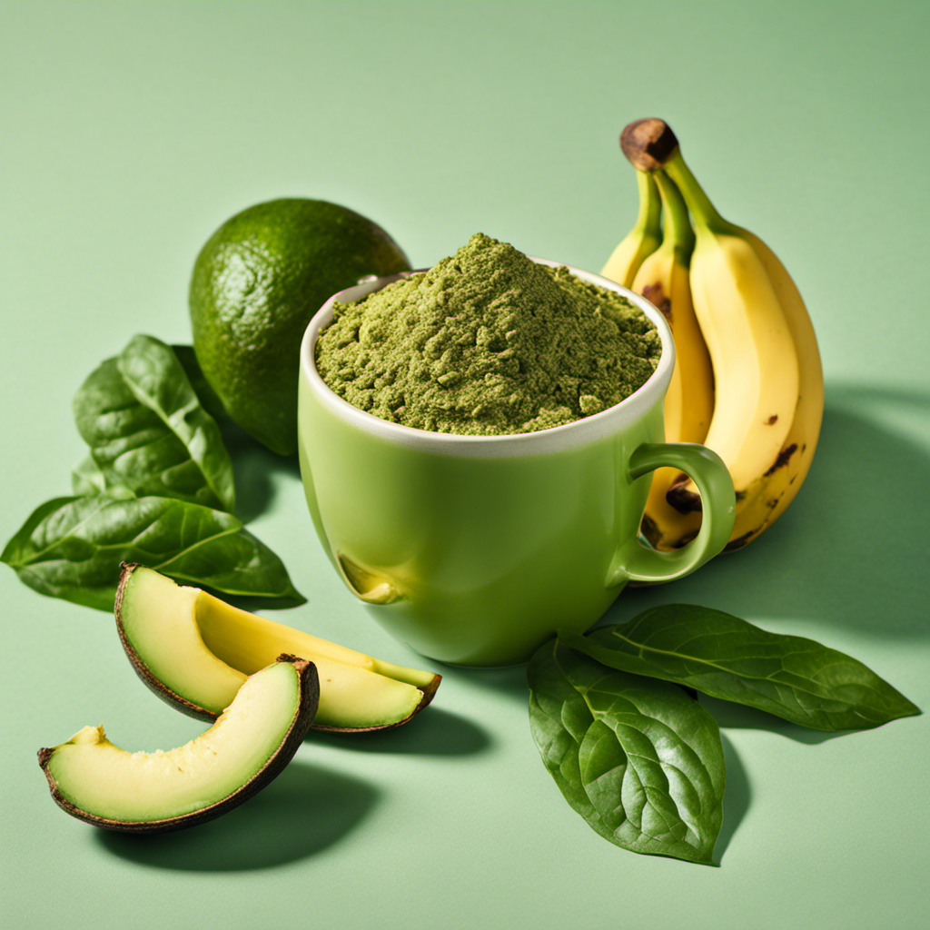An image showcasing a vibrant, greenish-brown cup of Yerba Mate brimming with fresh leaves