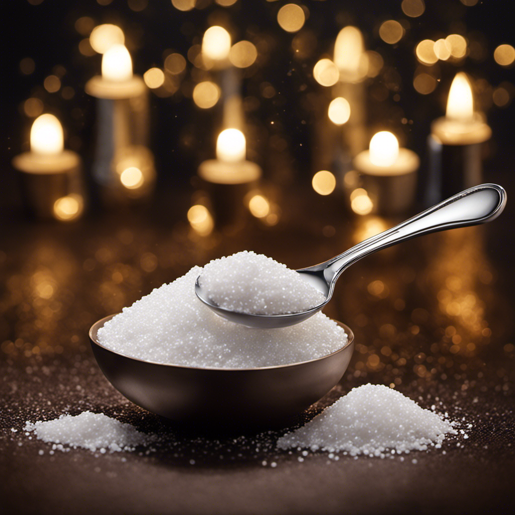An image depicting 8 teaspoons of salt, showcasing its precise measurement