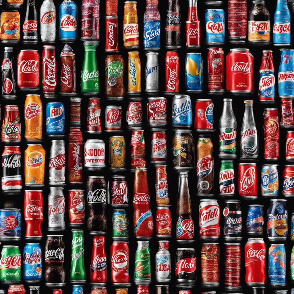 An image capturing the shocking truth about sugar content in sodas