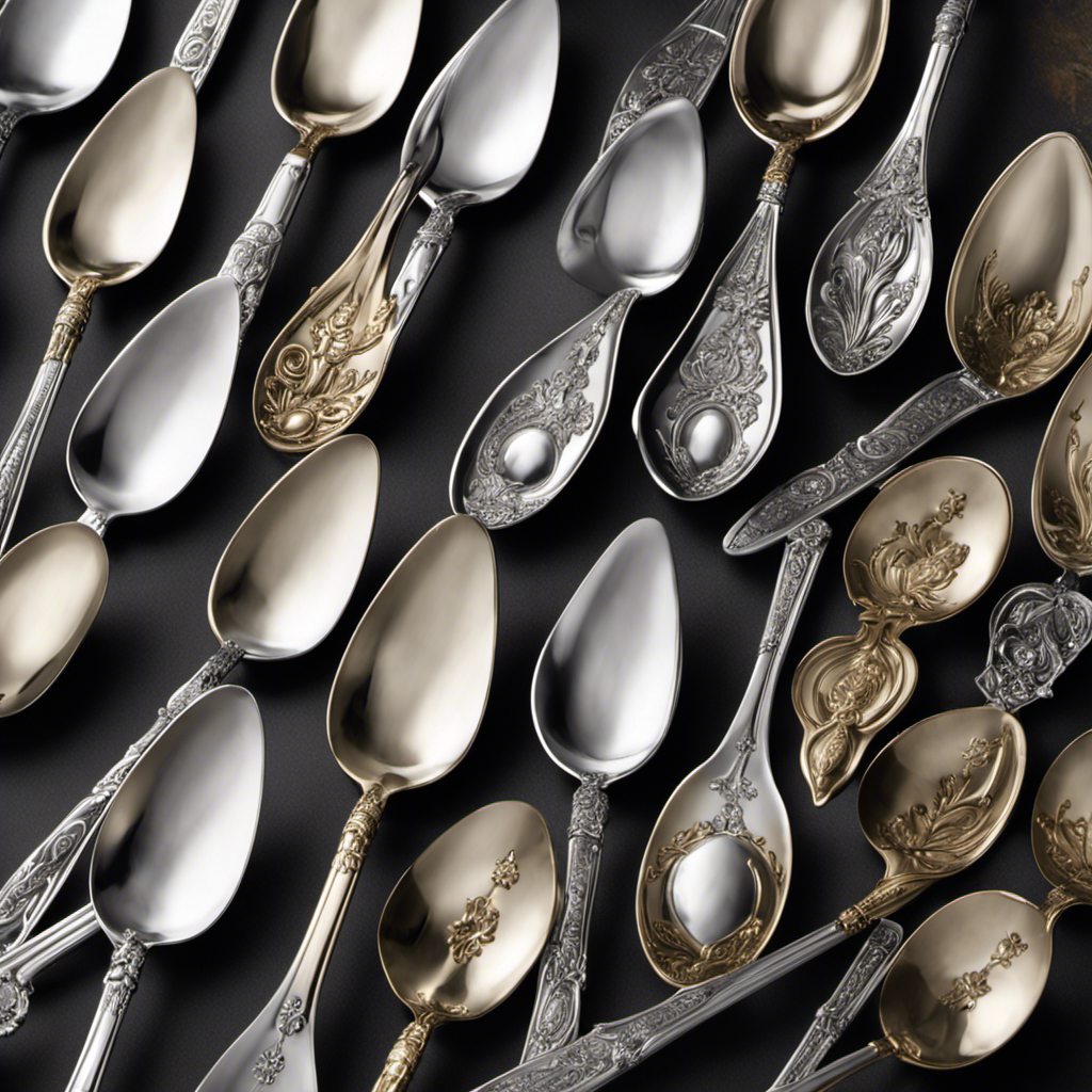 An image depicting a stack of 1 3/4 teaspoons, intricately arranged with their delicate handles and perfectly measured capacities, captivating readers to explore the conversion between fractional and whole measurements