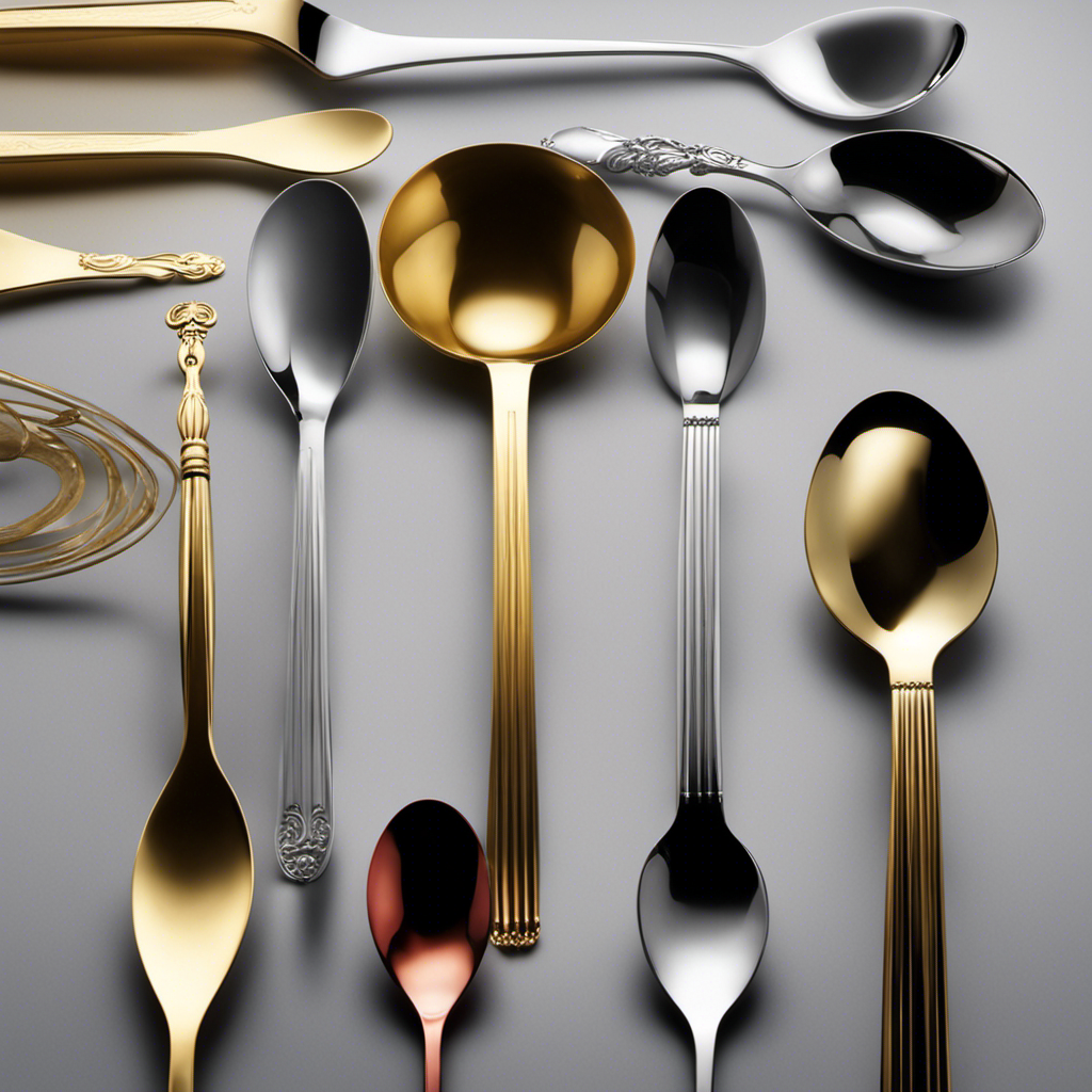 An image showcasing an assortment of teaspoons and a tablespoon, accurately depicting the respective sizes