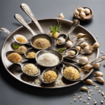 An image featuring an assortment of spoons, each filled with varying amounts of minced garlic