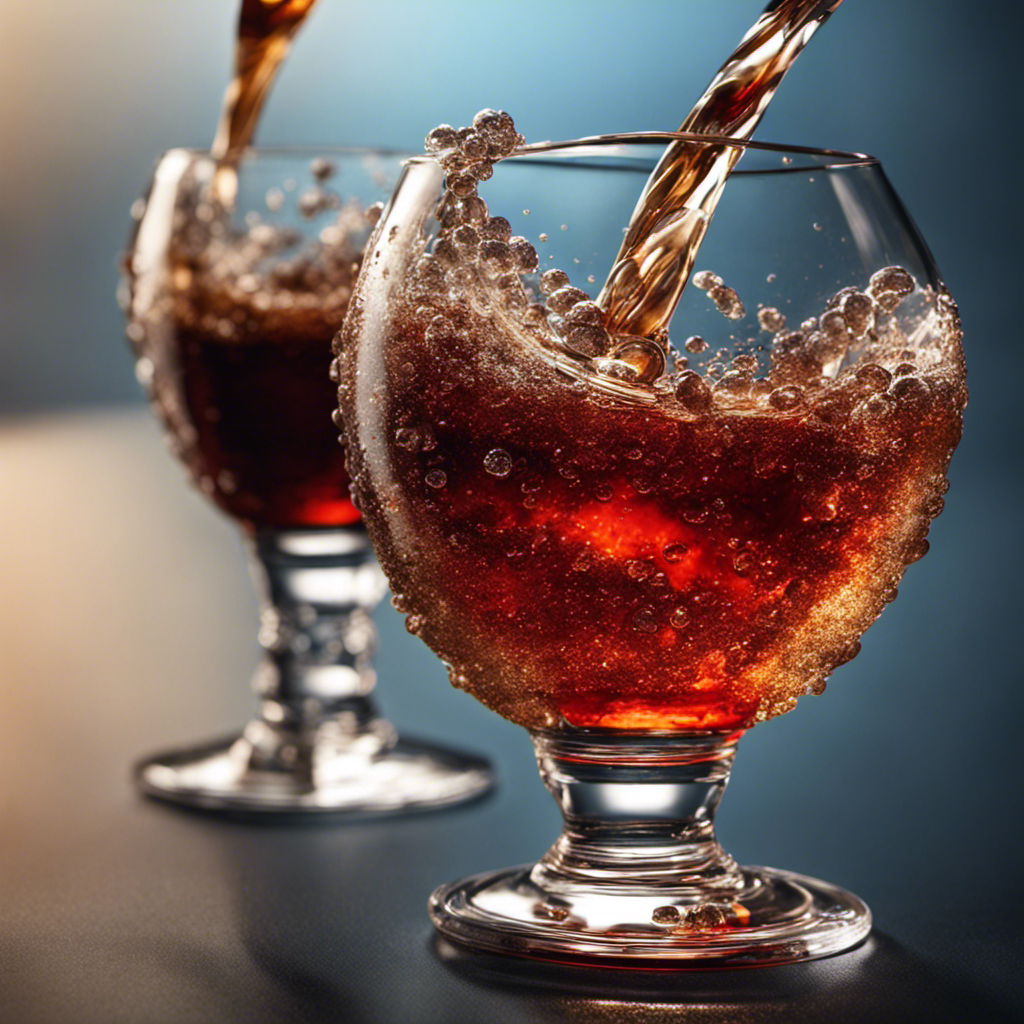 An image showcasing a transparent glass filled to the brim with Coca Cola, with precisely 9 teaspoons of sugar piled next to it