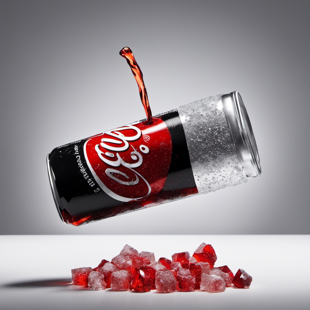 An image showcasing a glass filled with 9 teaspoons of sugar, representing the shocking amount found in a can of Coke Zero