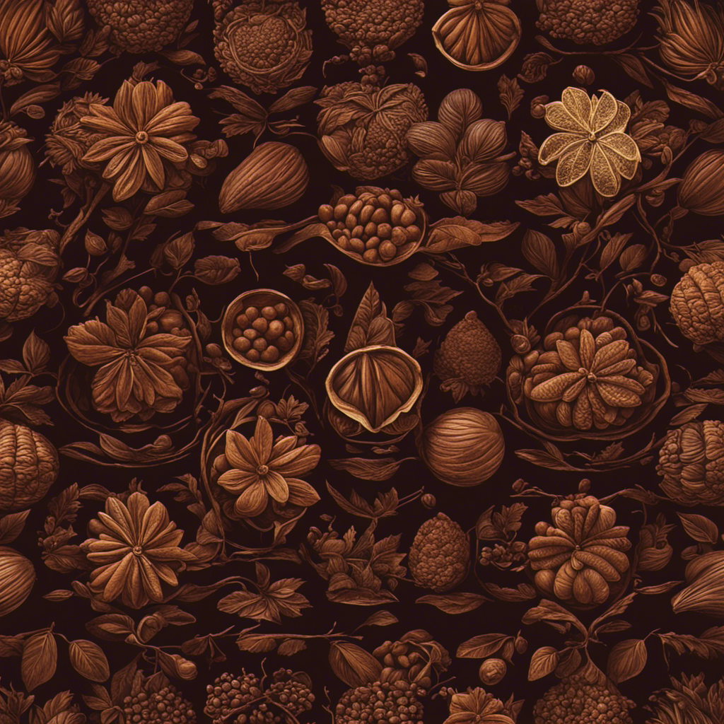 An image showcasing a precise measurement of 400 mg of raw cacao, emphasizing its rich, dark hue and intricate texture