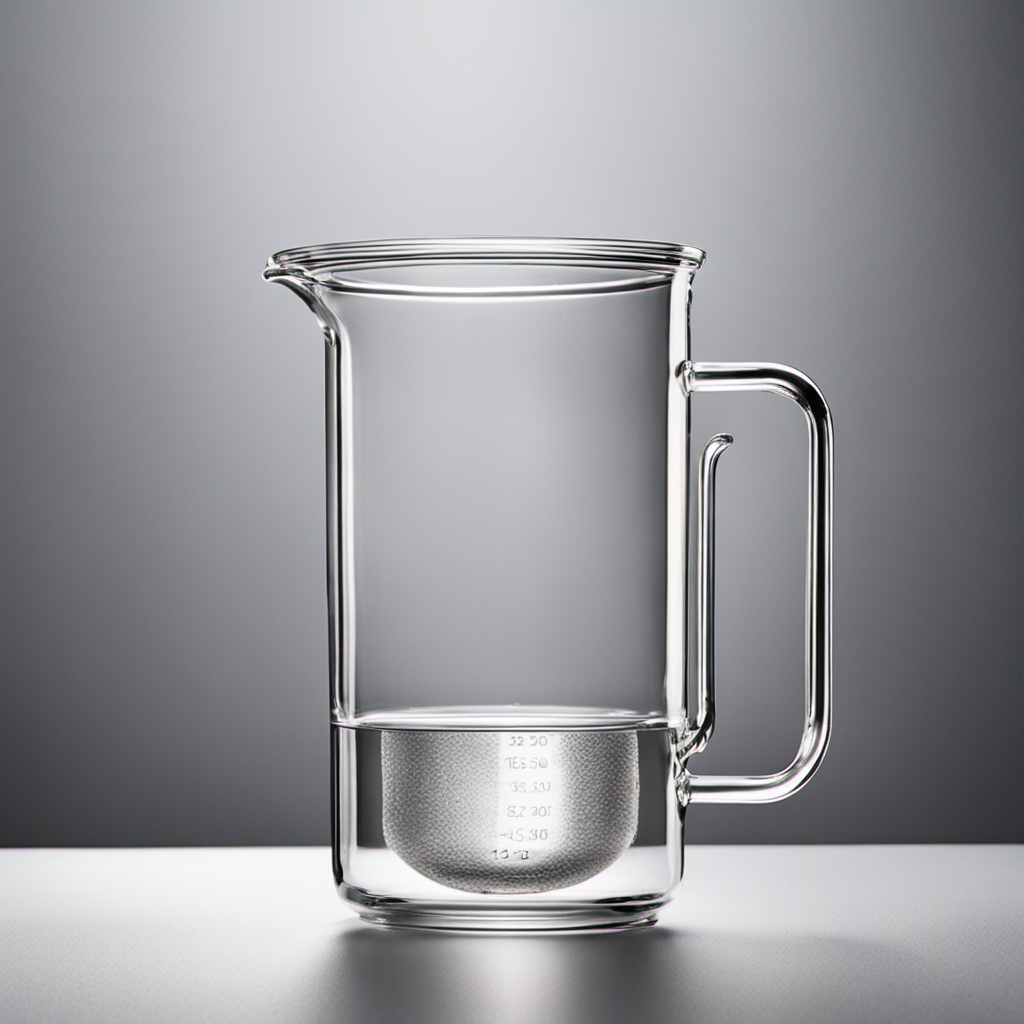An image of a clear glass measuring cup filled with precisely 1/4 cup of lukewarm water, beside two level teaspoons of yeast resting on a clean white surface