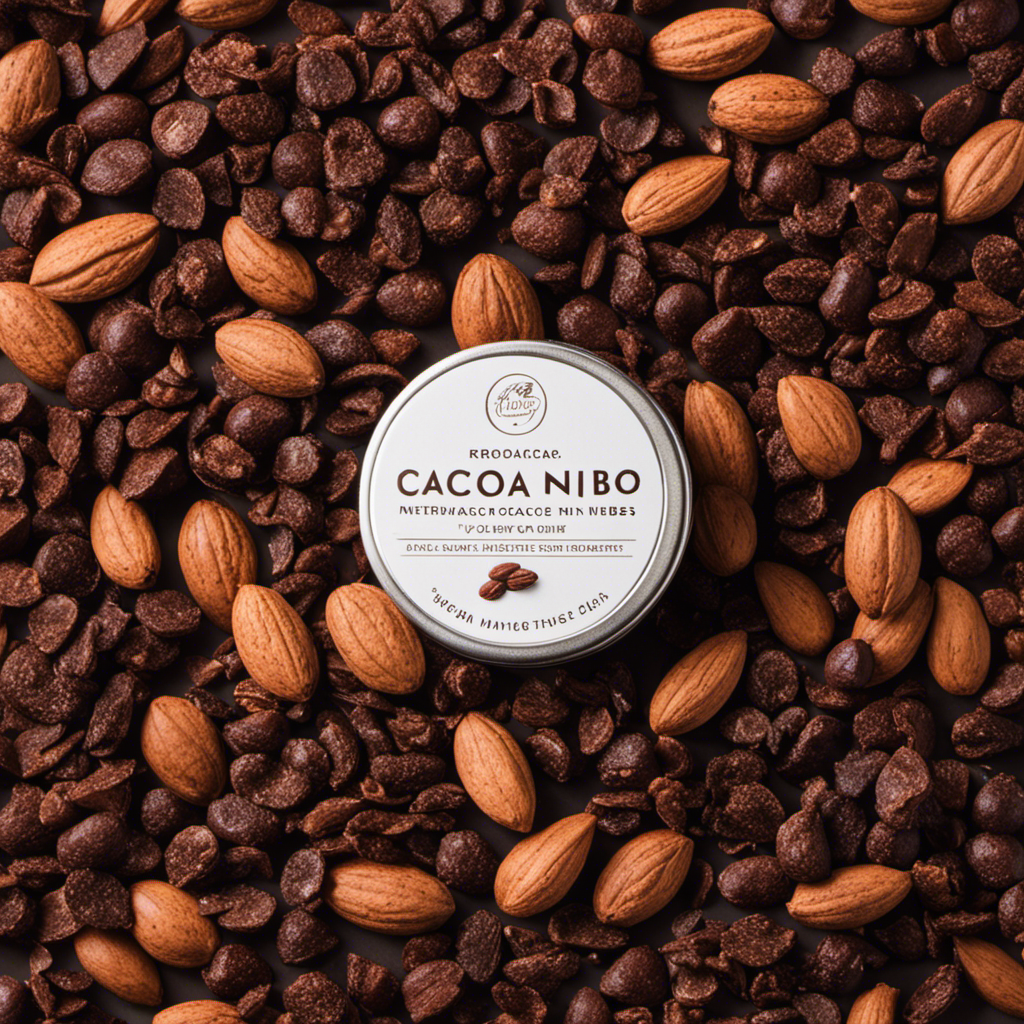 An image showcasing the rich aroma of raw cacao nibs