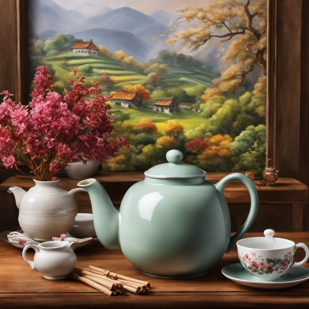An image capturing the peaceful ambiance of a cozy tea room